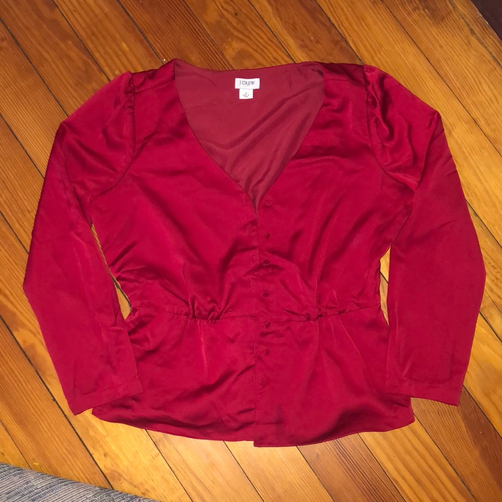 Women’s J.Crew Red Blouse Size 4